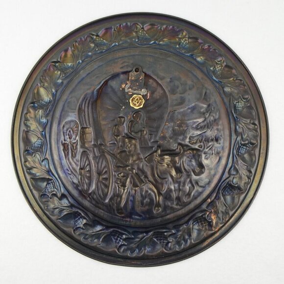 Vintage Copper Tavern Pub Plate Charger Wall Hanging MCM Coppercraft Guild USA - Picture 3 of 4